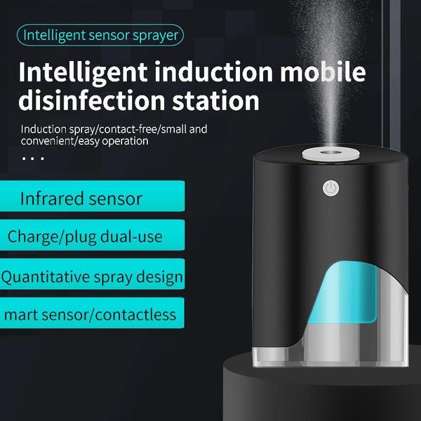 

liquid soap dispenser portable automatic induction sprayer infrared intelligent hand alcohol sterilization spray wholesale