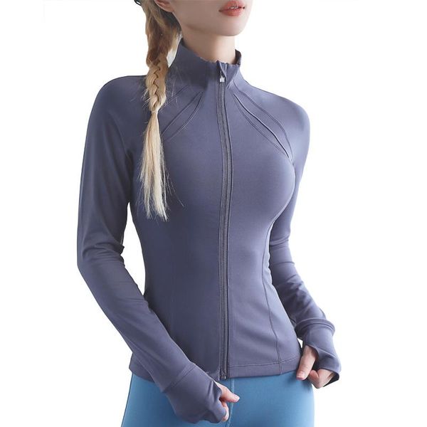 

yoga outfits arrival suit close-fitting slim fit zipper long sleeve solid color fall and winter sports running stretch sportswear, White;red