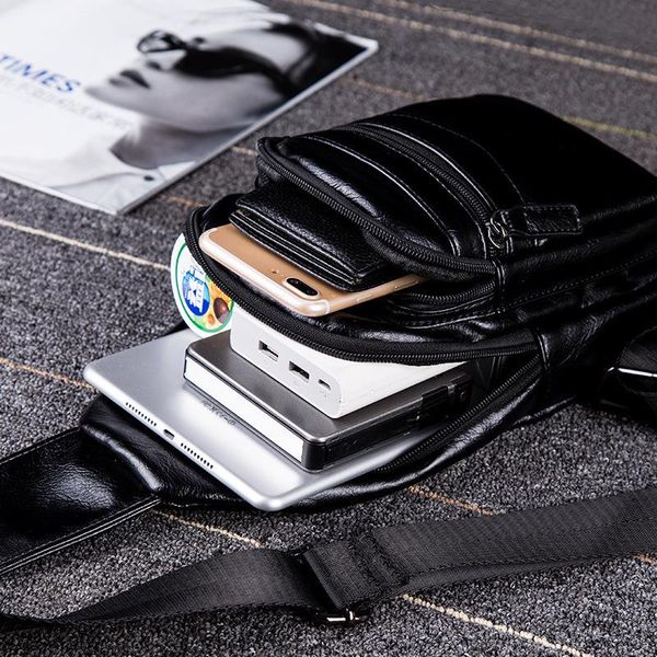 

waist bags style chest pack men casual shoulder bag multi-pockets men's