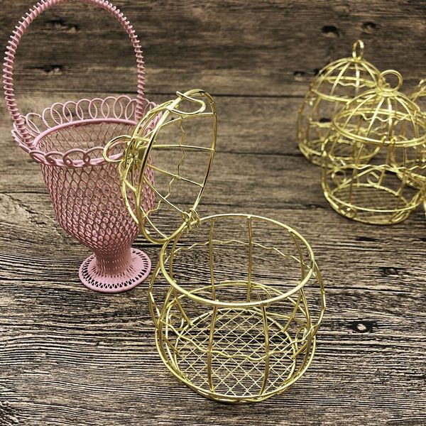 

gift wrap mini metal gold vintage bird cage candy boxes baby shower favor box for guests party birthday retro souvenir