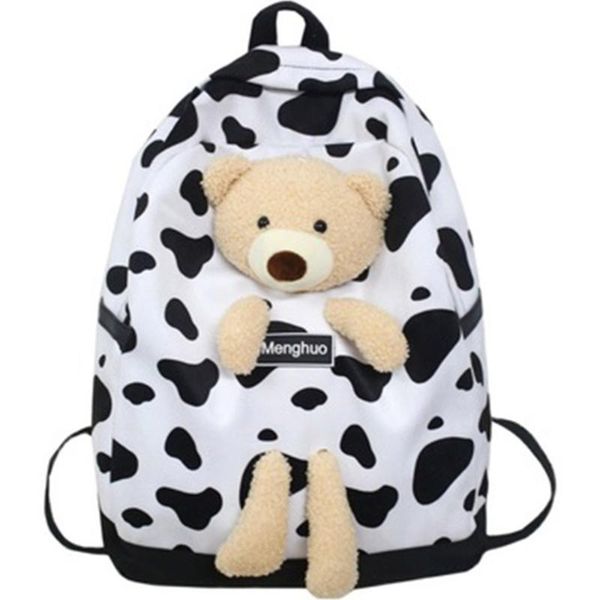 

backpack cartoon doll version trend personality cute bear college student schoolbag