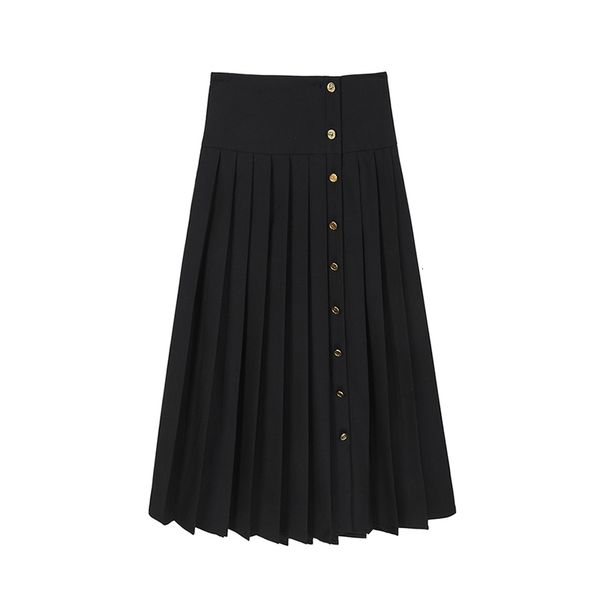 

skirts Single black breasted skirt for woman