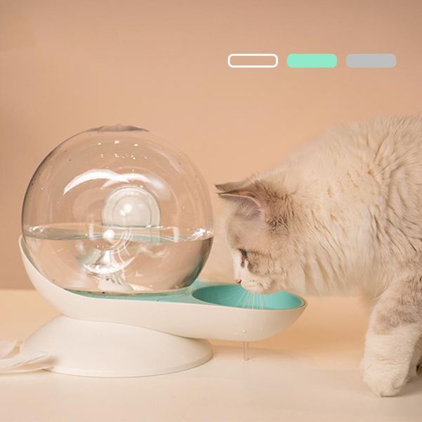 

automatic refill cat water dispenser snail shaped for dog cats feeder pet drinking bowls self-dispensing gravity waterer 2.8l & feeders