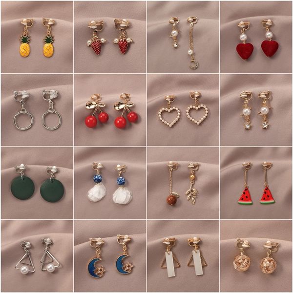 

9er no hole stud lip earringsfemale forest's immortal and versatilelight luxury earringssuper immortal french simple and c, Golden;silver