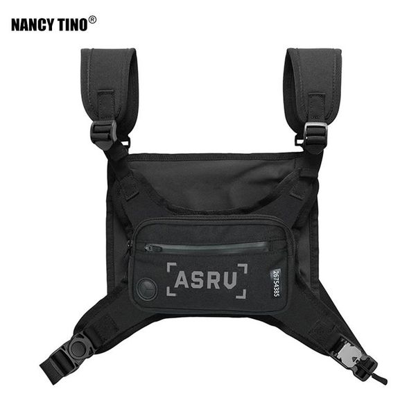 

men chest bag tactical vest fashion reflective safety pack male mini multi-function travel pocket outdoor bags
