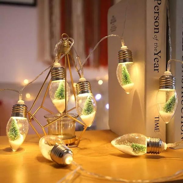 

christmas decorations 10 led lights string wishing bottle with snow light usb powered xmas for wedding decor