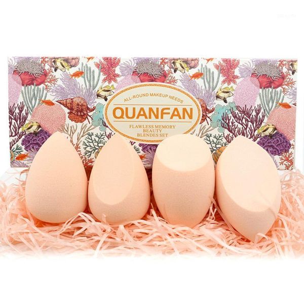 

4pcs makeup sponge beauty egg dry and wet soft powder puff cosmetic tools reusable cleansing makeup1