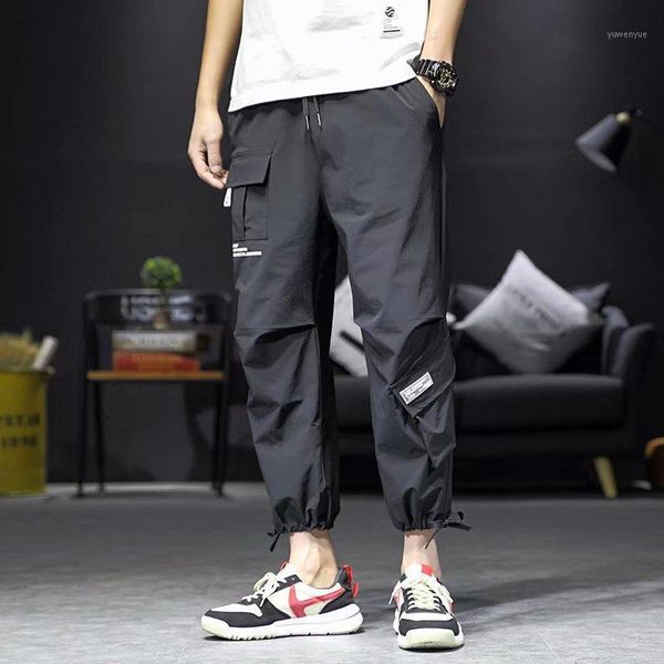 

fashion men's cool pants sweatpants loose men hiphop joggers trousers streetwear, Black