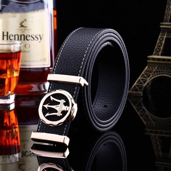 

belts 2021 belt for men and women luxury car sign alloy smooth buckle 3.3cm casual wild designer unisex, Black;brown