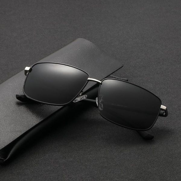 

sunglasses 2021 men's tr90 polarized classic frame ultra light driving glasses uv400, White;black