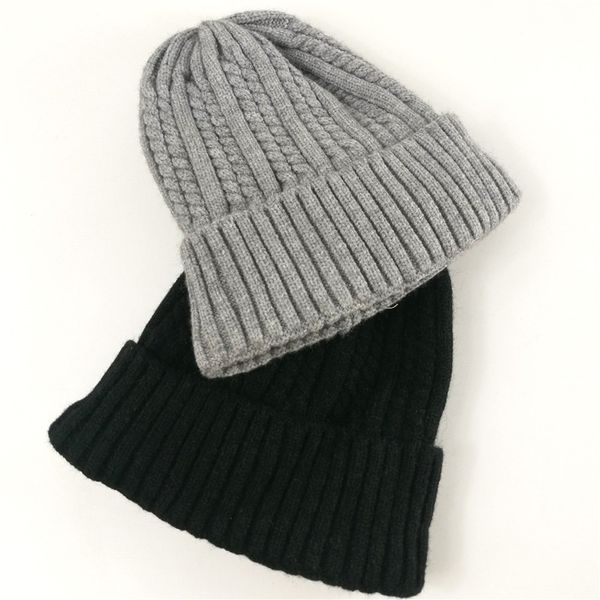 

hat men's winter knitted plush thickened warm outdoor windproof cap, Black;white