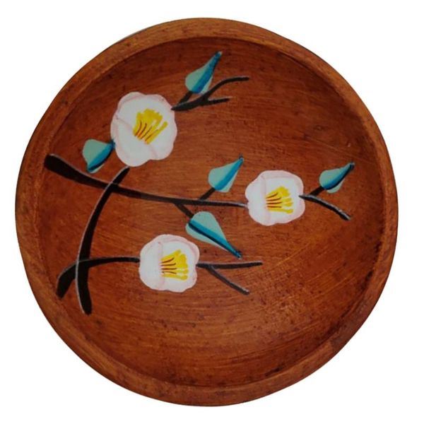 

1pc wooden dried fruit storage plate snack container (burlywood) dishes & plates