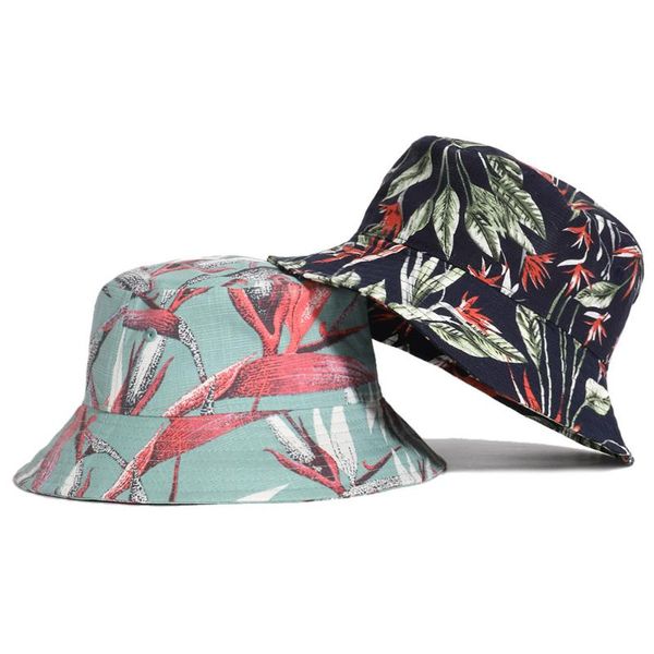

men and women flower fisherman hat cotton breathable sun outdoor sunscreen leisure pot four seasons cycling caps & masks, Black