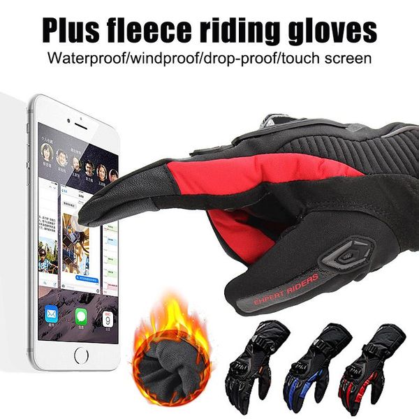 

cycling gloves waterproof windproof winter motorcycle warm cross-country whshopping, Black