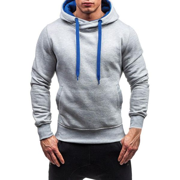 

men's hoodies & sweatshirts winter fashion mens hooded sweatshirt long sleeve autumn casual blouse brand solid male, Black