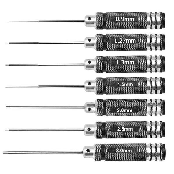 

hand tools 0.9/1.27/ 1.3/ 1.5/ 2.0/ 2.5/ 3.0mm white steel hex screwdriver tool kit for rc helicopter car drone aircraft model repair