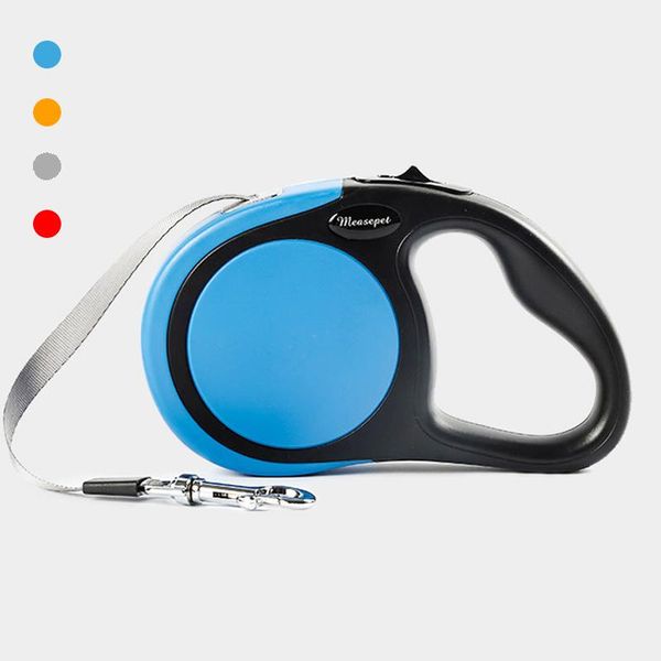 

dog collars & leashes 3m/5m durable pets leash nylon extending puppy walking running leads automatic retractable reflective tape