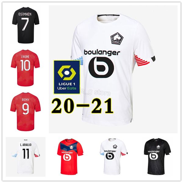 

losc lille 2021 2022 soccer jerseys burak david fonte bamba yazici football shirt 20 21 22 lille olympique jikone 10 maillot kids kit, Black;yellow