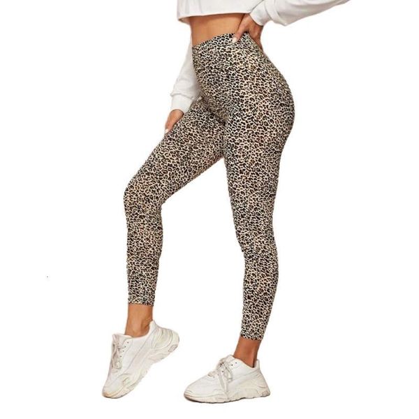 

women's pants & capris leopard print leggings high waist casual fitness running slim fit 8o9o, Black;white