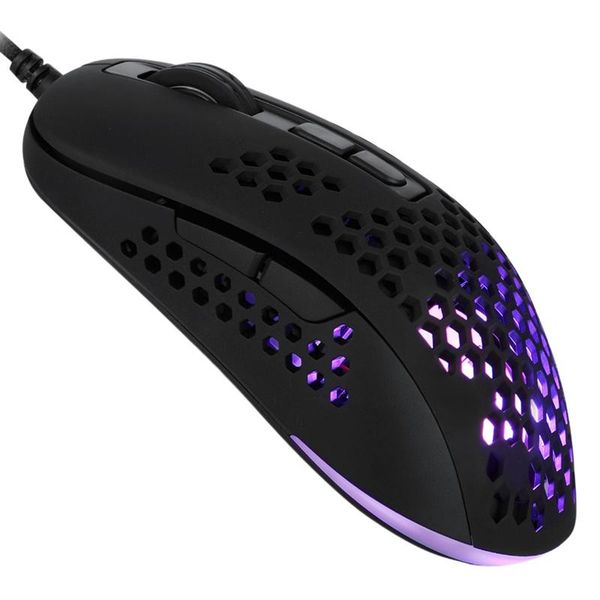 

hole mouse cable computer eat chicken macro rgb hollow 6 keys 2400dpi usb home notebook game mice