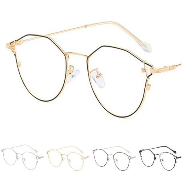 

sunglasses fashion anti-blue glasses women optical eyewear polygon simplicity eyeglasses irregular anti-uv spectacles, White;black