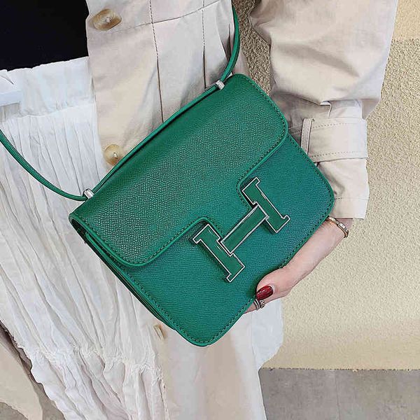 

sole by designer lock kangkang bag girl's new solid color texture fashion tofu simple atmosphere single shoulder messenger bag purse