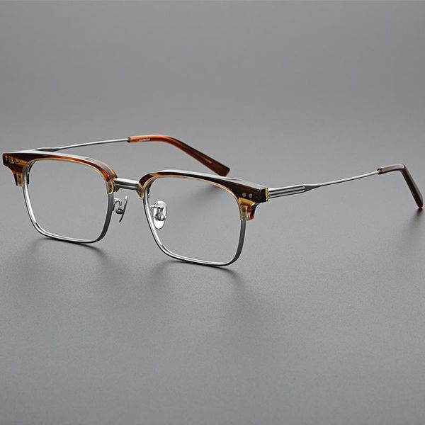 

fashion sunglasses frames vintage glasses frame men titanium square optical eyewear myopia reading women prescription eyeglasse, Black