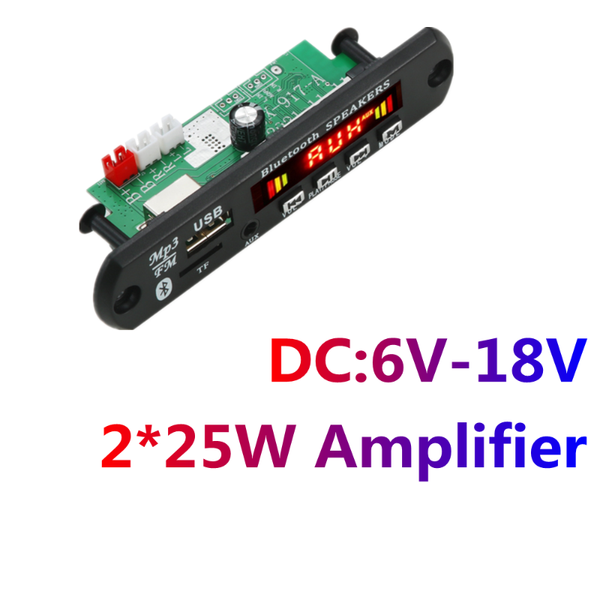

& mp4 players audio boards 6w/50w board module usb tf radio bluetooth5.0 wireless music car player with remote control