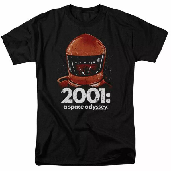 

2001 a space odyssey space travel t shirt mens licensed classic tv show black, White;black