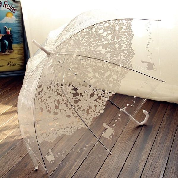 

umbrellas girls woman umbrella rain women clear inverted
