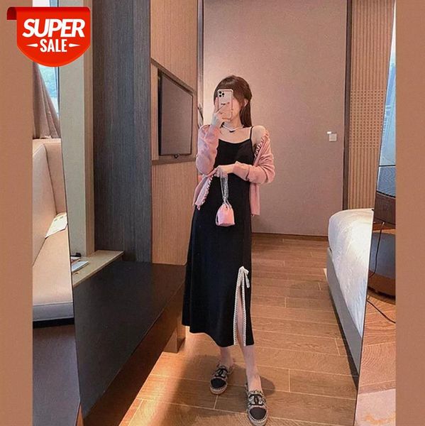 

[ruomeng fusheng little black dress] the 3/16 bow slit is too pricked at me there are long and short #pu1e, White;black