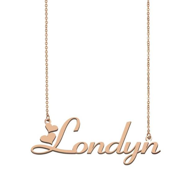 

pendant necklaces londyn name necklace , custom for women girls friends birthday wedding christmas mother days gift, Silver