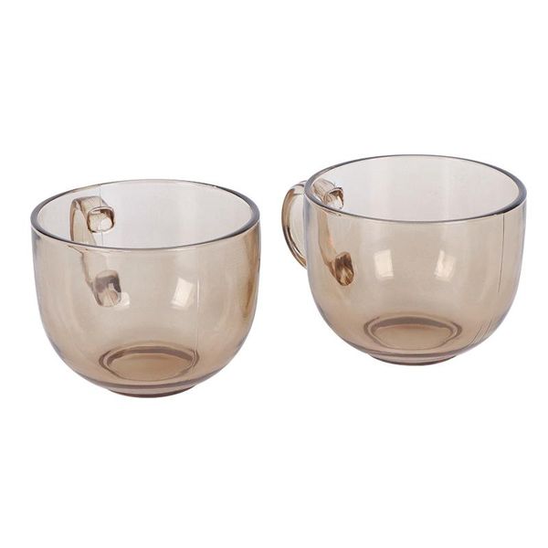 

wine glasses 2pcs coffee mug glass casual latte milk cup with handle transparent tea cocktail vodka cups