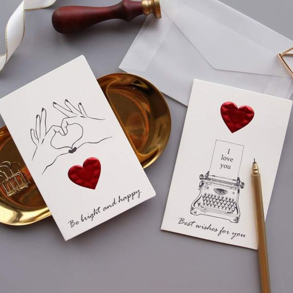 

greeting cards valentine card happy birthday christmas party wedding invitations letter 3d i love you gift..
