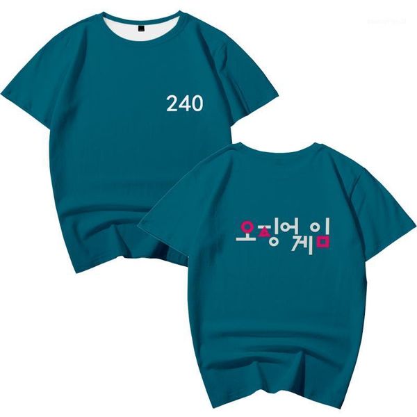 

men's t-shirts 2021 squid game 3d t-shirt men women casual hip hop kids t shirt summer boys girls comfortable red tees1, White;black