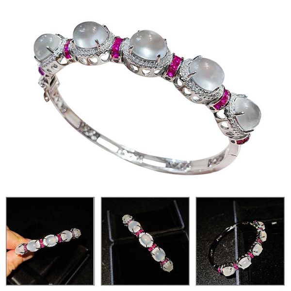 

bangle high jewelry imitation glass water bracelet gorgeous women round bead sweet, Black