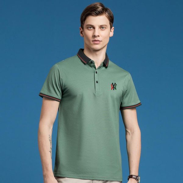 

men's polos 2021 embroidered shirt trendy comfortable 826, White;black