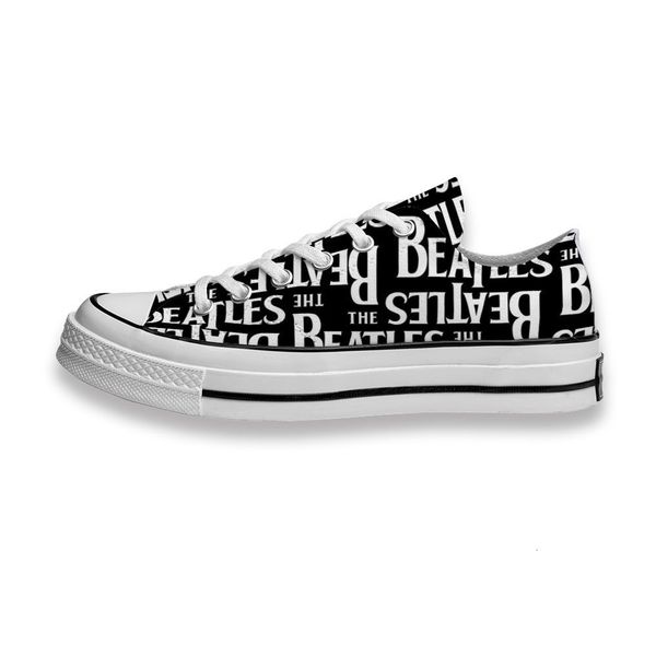 

custom printed sho music band logo the beatl sneakers low mens womens skateboard sport footwear diy trainers canvas casual shoe