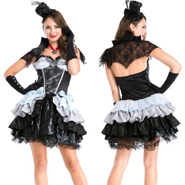 

halloween witch costume vampire demon spider cosplay ball princs s, Black;red