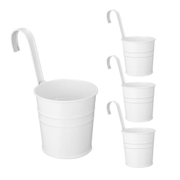 

planters & pots cabilock 4pcs balcony hanging buckets flower basket holder planter