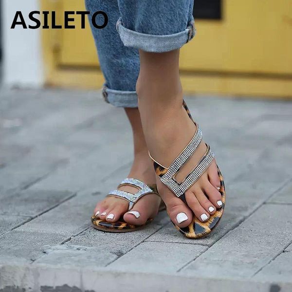 

ladies slippers 2021 clip toe flat bling crystal snake-skin breathable plus size 35-43 casual beach summer c2273, Black