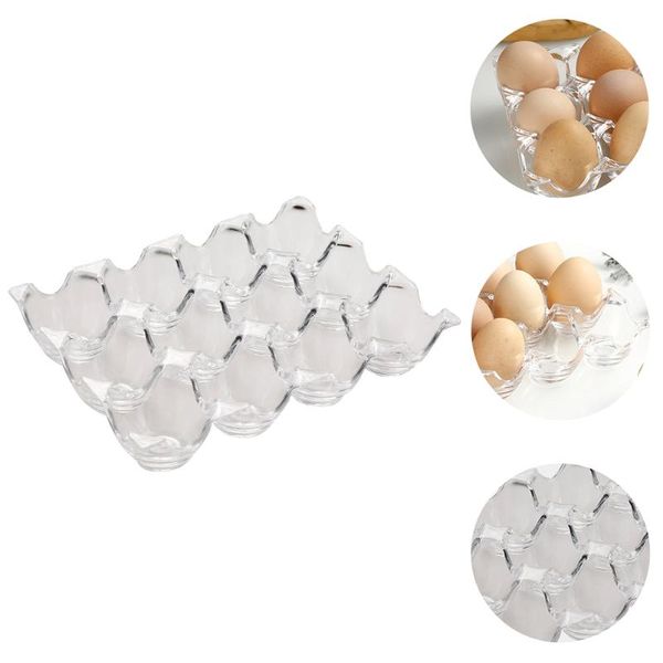

storage bottles & jars 1pc practical acrylic box 12 grid design egg (transparent)