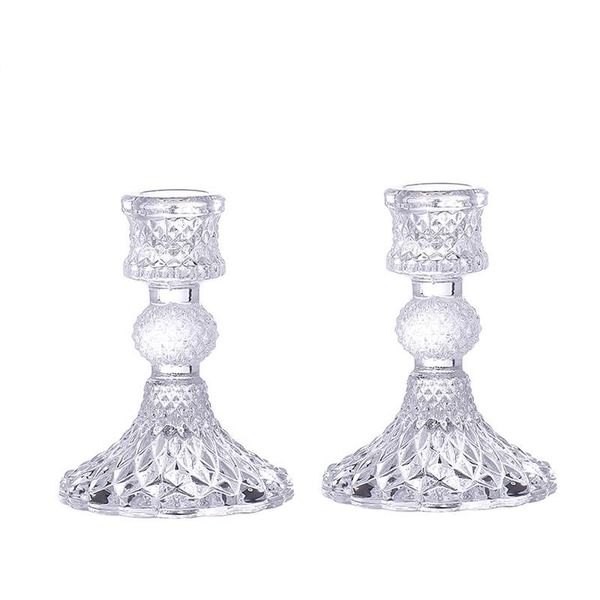 

crystal candle holder nordic home decoration wedding candelabrum candlestick sets kandelaar glass stick dd60zt holders