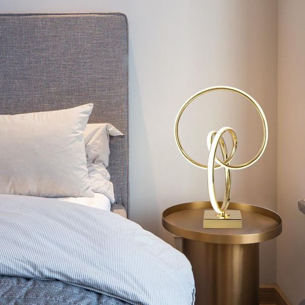 

table lamps modern goldden led lamp creative romantic bedroom bedside art spiral lighting cafe parlor bar decro lights