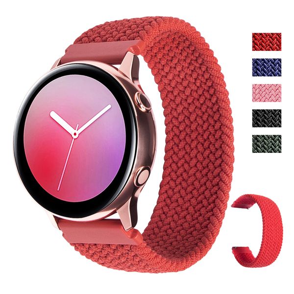 Alça de banda de loop solo trançada para Samsung Galaxy Watch 3 / 46mm / 42mm / Active 2 / Amazfit GTS Pulseira Huawei GT 2 Pro 20 / 22mm Stepband Straps