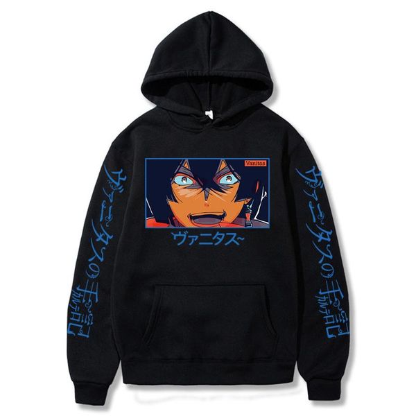 

men's hoodies & sweatshirts anime the case study of vanitas hoodie long sleeve clothes for men and women, Black