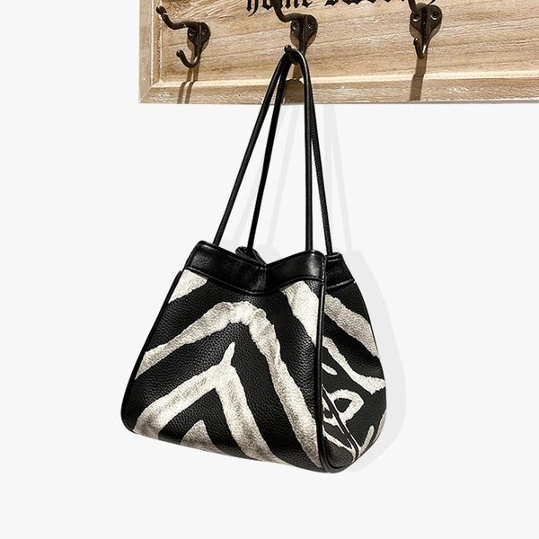 

evening bags french zebra print women handbag stick bag women's 2021 spring and summer trend fashion personality dumplings