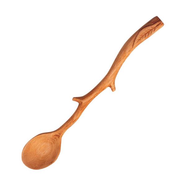 

spoons japanese style beech branch shape long handle scoop coffee stirring spoon tableware