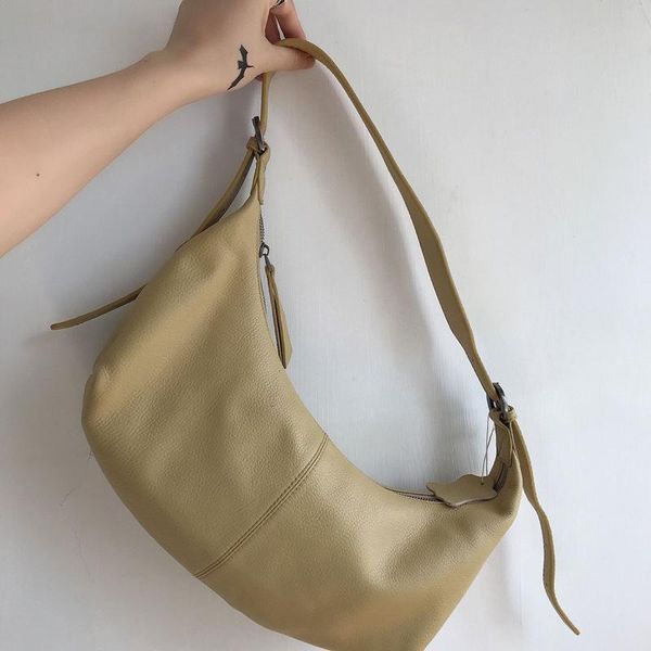 

evening bags leather women's bag 2021 bright cowhide retro u-bag underarm shoulder handbags luxury designer