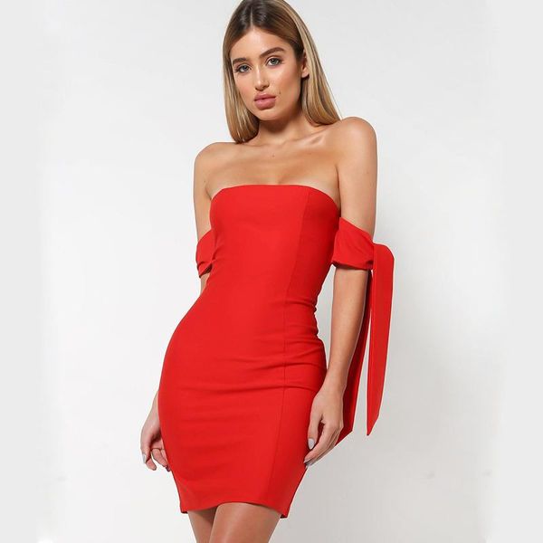 

fashion women off the shoulder bodycon club party dresses casual, Black;gray